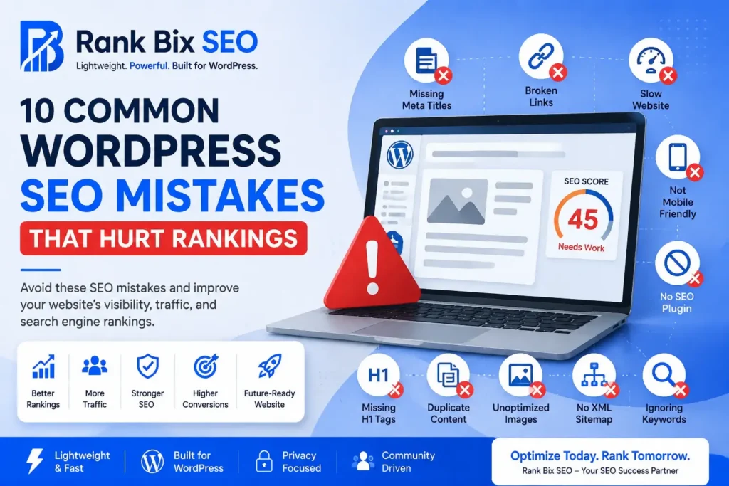 10 Common WordPress SEO Mistakes That Hurt Rankings