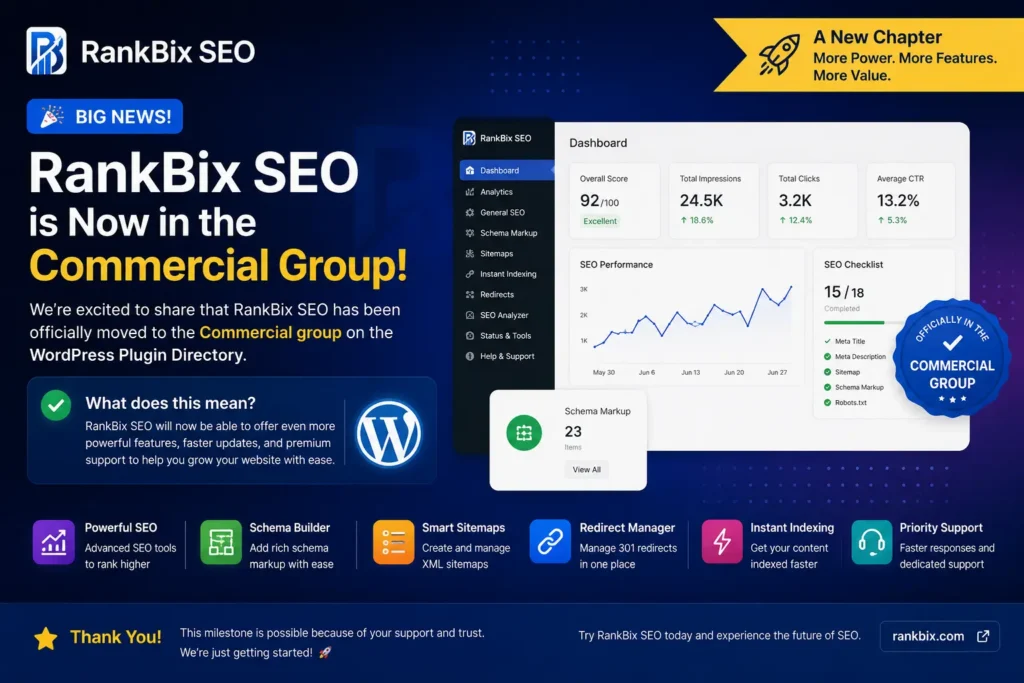 Rankbix seo pro option on wp org
