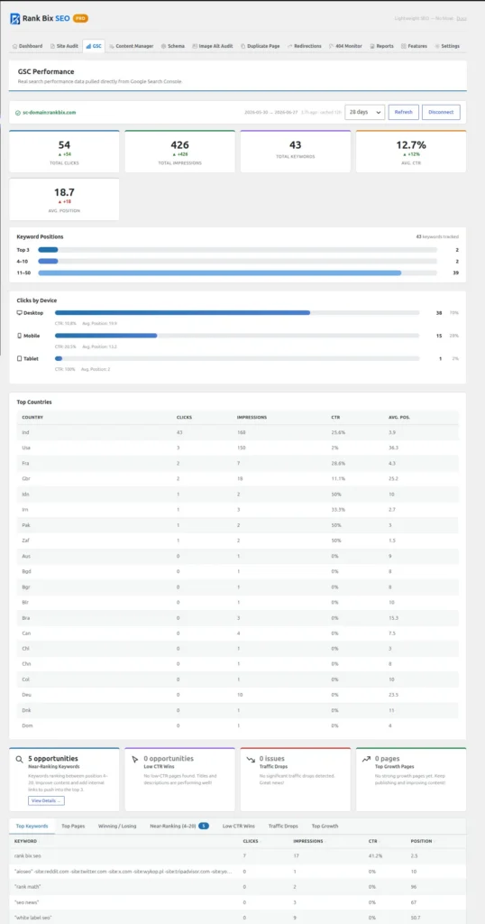 GSC Performance ‹ Rank Bix SEO