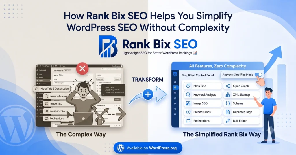How Rank Bix SEO Helps You Simplify WordPress SEO Without Complexity